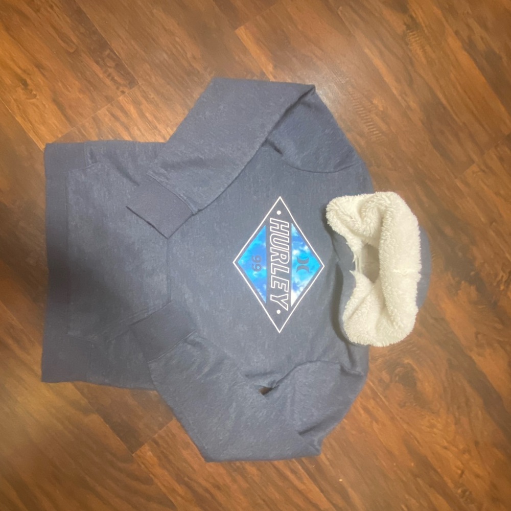 Blue Hurley Hoodie, youth large